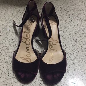Sam Edelman Purple Velvet Heels